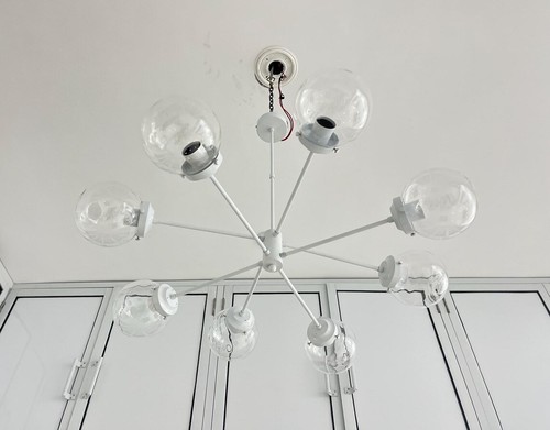 Lustre globe verre - lustre, en