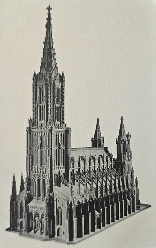 Postcard ulm münster model - münster,