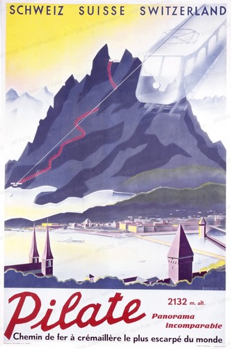 Affiche poster luzern pilatus - luzern,