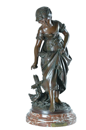 Grand bronze ancien portrait - grand,