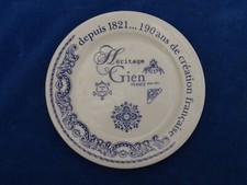 JOLI Nice RARE TOP ++ CENDRIER Ashtray - GIEN - ANNIVERSAIRE 190 ANS Birthday