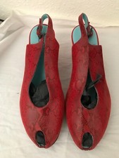 sandales 40 Thierry Rabotin CUIR rouge serpent python talon compensée 6,7 cm