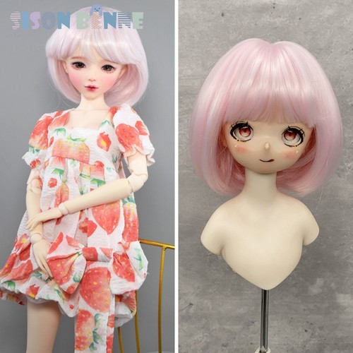 Jolie perruque rose bjd - 1/3,