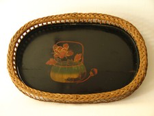 Plateau osier, laque, panier
