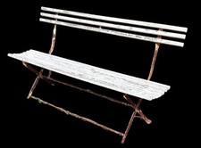 Ancien Banc Jardin Pliant Lattes Bois extérieur Mobilier jardin ancien