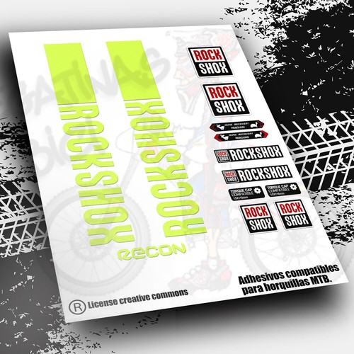 Autocollants fourche - autocollants,