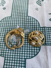 2 Anciennes Pince A Foulard