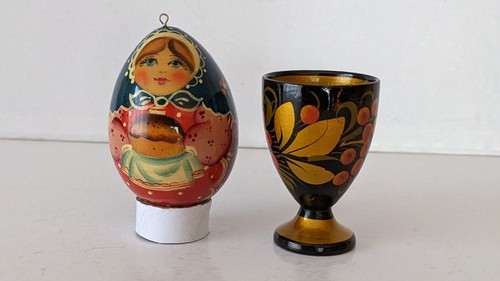 Oeuf bois peint poupée russe - bois,