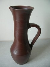 Carafe pichet en terre cuite grès poterie de Normandie de 29,5 cm