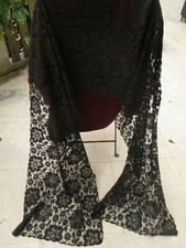  Grand châle mantille ancien