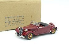 Creation Devos 1/43 - Citroen Traction 15 Six Cabriolet 1939 Rouge et Noire