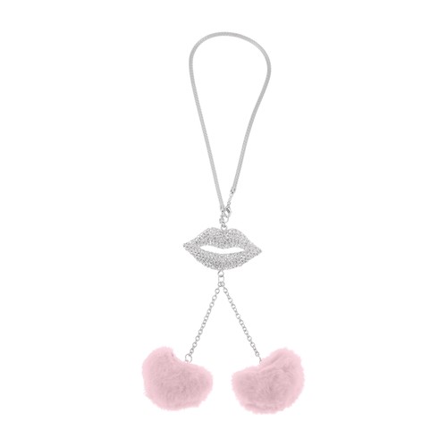 Pendentif cœur lèvres métal