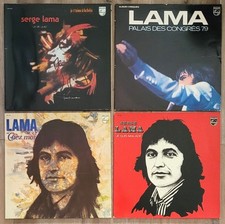 SERGE LAMA - Lot de 4 Albums / Vinyles 33T de 1973 à 1976 en Bon Etat