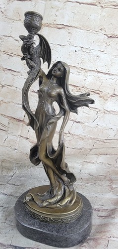 Bougeoir bronze la dame - bronze,