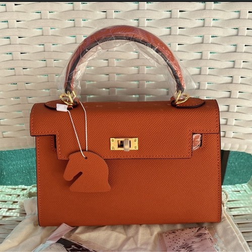 Miya sac main cuir orange - sac,