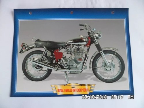 Carte fiche moto royal - carte, enfield
