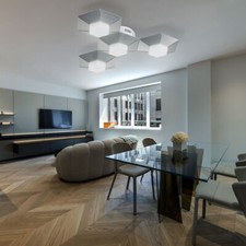 Plafonnier Luminaire de Salon Lampe Design Intensité Variable 3 Niveaux LED