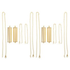  Lot de 2 poids d'horloge murale vintage en fer robuste, chaîne et mécanisme