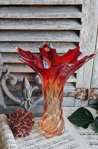 Ancien grand vase verre - ancien, en