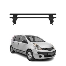 Menabo Barres de toit Transversales pour Nissan Note 2004-2012 Alu Noir 2x ABE
