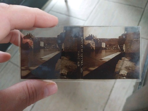 Plaque stereoscopique verre - plaque,