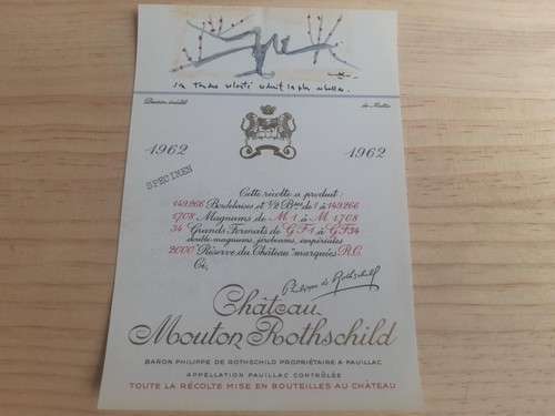 étiquette vin chateau mouton - vin,