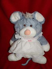 Peluche Souris Grise Robe Blanche PUFFALUMP FISHER PRICE