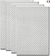 Grillage Anti Rongeur Rigide et Fin, 4Pcs Frille Inox 304 pour Empêcher Souris 