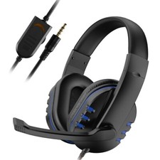 Casque Jeu Filaire Avec Microphone Ecouteurs Musique PS4 Play Station 4 PC 3,5mm
