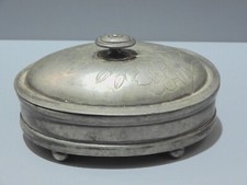 -BOITE A SAVON ETAIN Fin XIXe SIMPSON HALL MILLER & Co QUADRUPLE PLATE    D