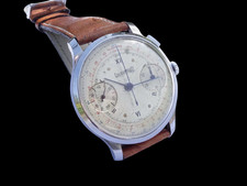 Eberhard early oversize chronograph Monopusher 1940's