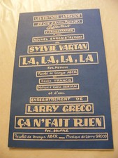 "Partition La la la la Sylvie