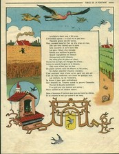 Gravure ancienne fables de la