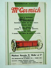 Prospectus Tracteur  Mac CORMICK   IH  Semoir en ligne 1930  brochure catalogue 