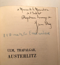 1962 NAPOLEON ULM TRAFALGAR AUSTERLITZ THIRY LIVRE ILLUSTRE CARTE*SIGNATURE*bOOk