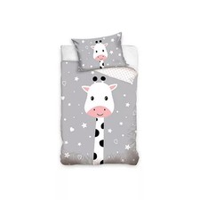 Parure lit Housse de couette réversible "Giraffe" 100% coton bébé 90 x