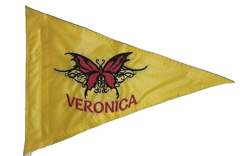 Butterfly triangle safety flag - butterfly,