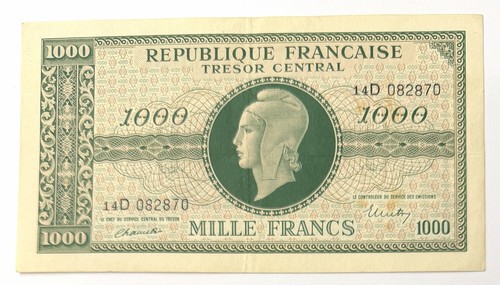 Billet banque 1000 francs - billet,