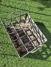 Bouteilles anciennes métal riveté porte bouteilles caisse bière prieur konigshofen ancien