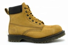 Solovair Fabriqué En Angleterre 7 Œil Embout en Acier Rembourré Col Bateau Blé