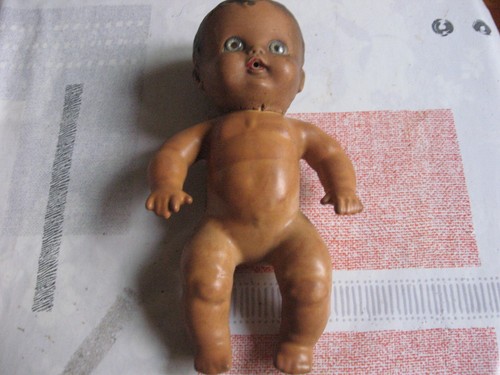 Ancien poupon baigneur en - ,