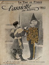 ASSIETTE AU BEURRE 1901  N° 25LE TSAR EN FRANCE RUSSIE PAR DIDIER DUBUCQ
