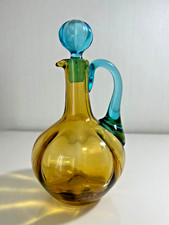 Superbe ancien huilier vinaigrier en verre ou cristal George Sand