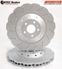 Pour Audi RS6 RS7 2013-2018 Avant OEM Ondulé Perforé Frein Disque Paire Revêtu