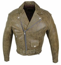 Veste en Cuir Moto Homme Rétro Braun,Motard Blouson,Vintage ,Rétro,Taille. S-4XL