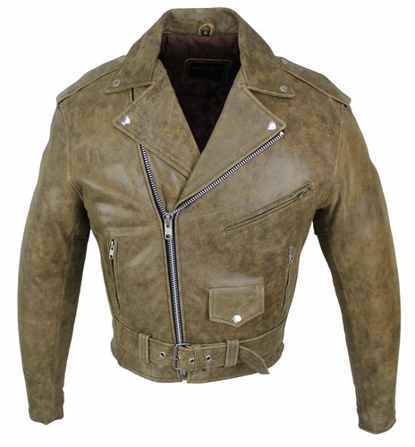 Veste cuir moto homme - cuir,