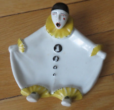 Superbe vide poche pierrot chantant  signé Henri Delcourt art nouveau art deco