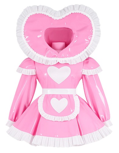 Frilly gloss sissy maid dress - gloss,