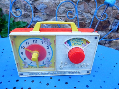 Boite musique horloge vintage - boite,