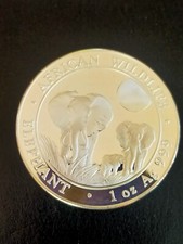 Somalie monnaie 2014 once OZ argent 100 shillings Elephant African Wildlife